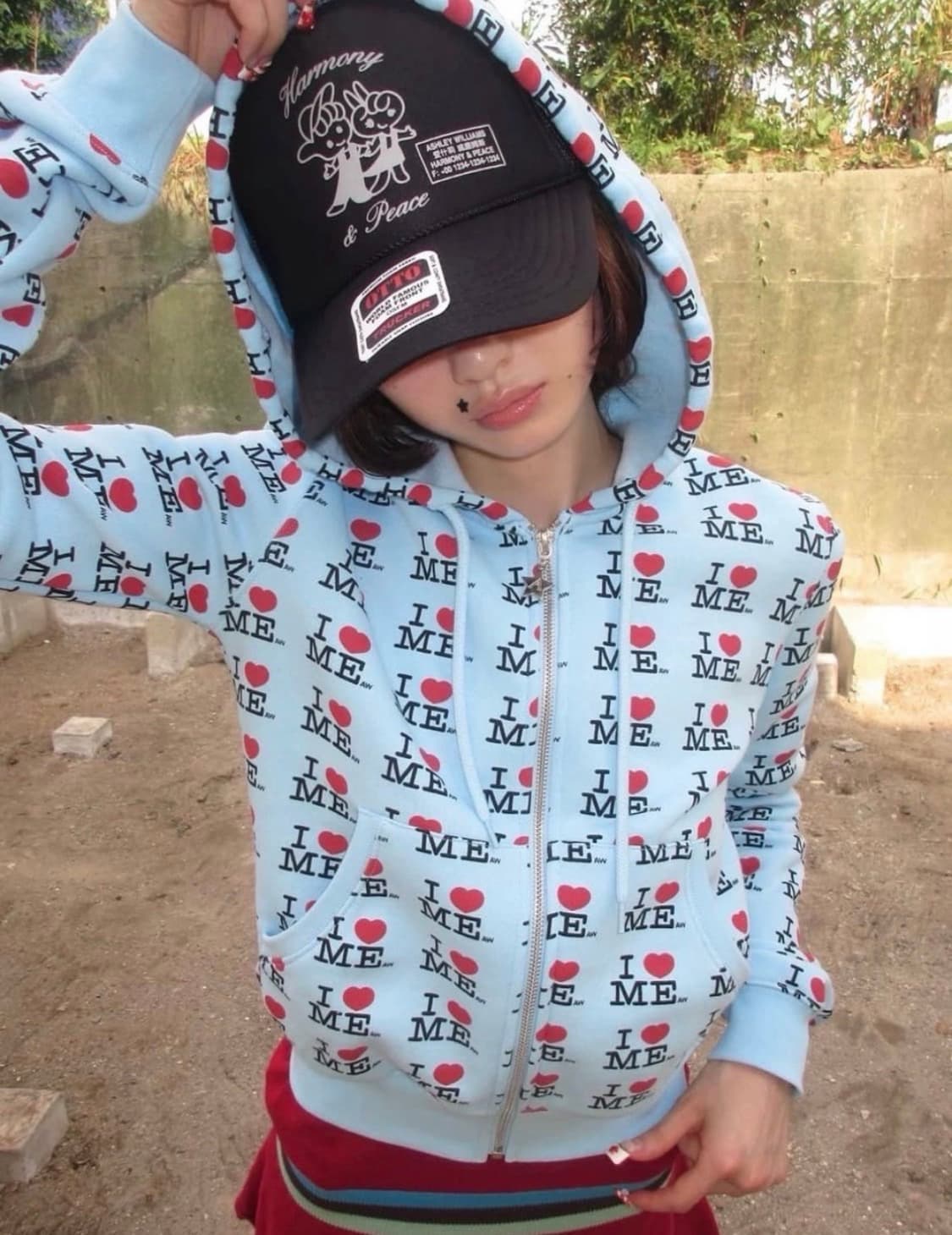 new) i love me crop hood zipup 상품이미지1