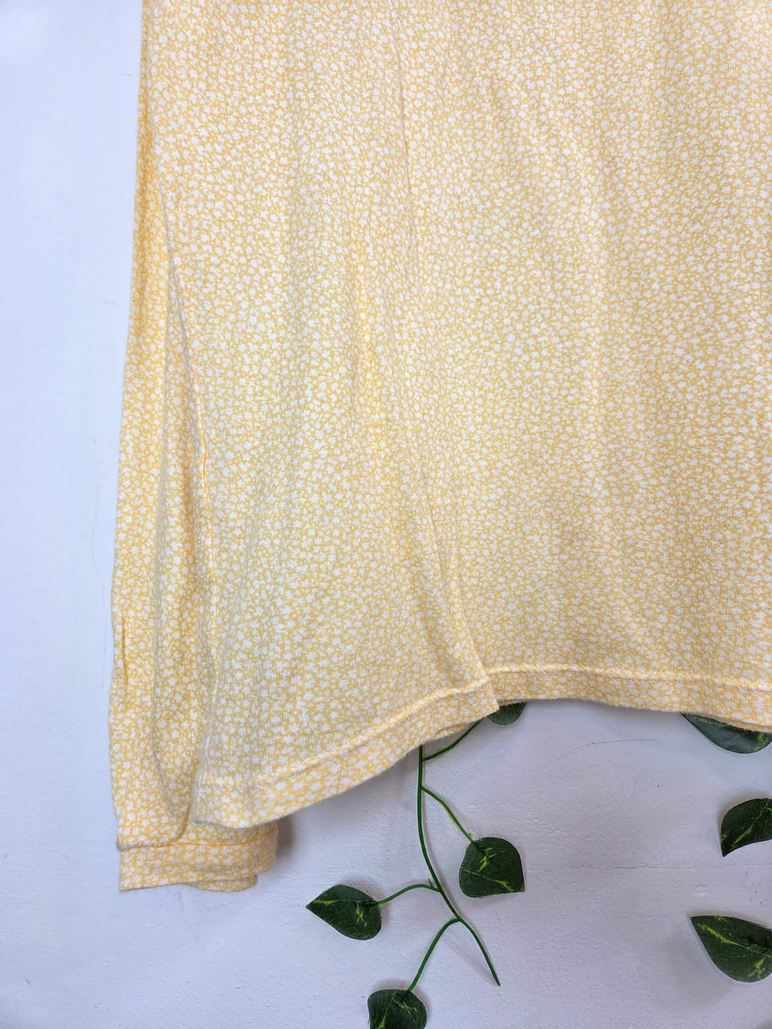 노랑 잔꽃 목폴라 슬리브 상품이미지3