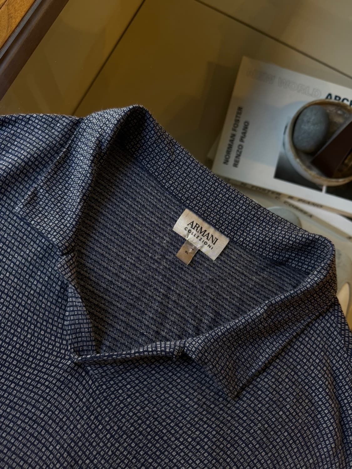 아르마니 꼴레지오니 오픈칼라넥 셔츠 105 상품이미지9