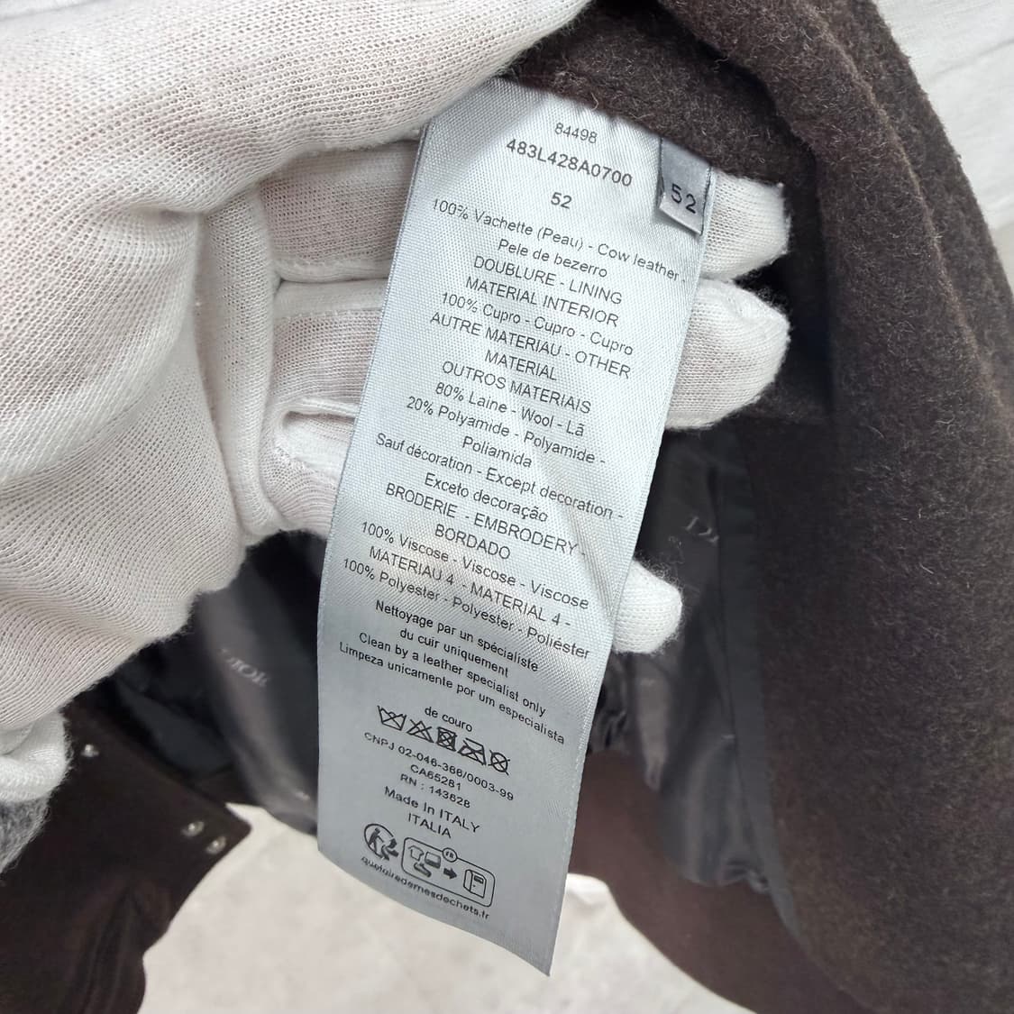 [S+급/52] 디올 1947 레터링 스타디움 바시티 자켓 풀구성 상품이미지8