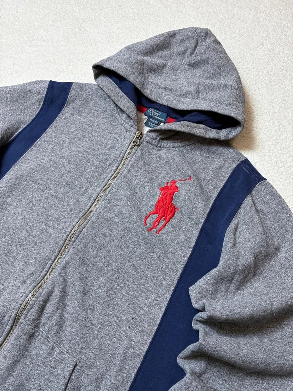 폴로 랄프로렌 00's 빅포니 배색 후드 집업 PN6404 상품이미지2