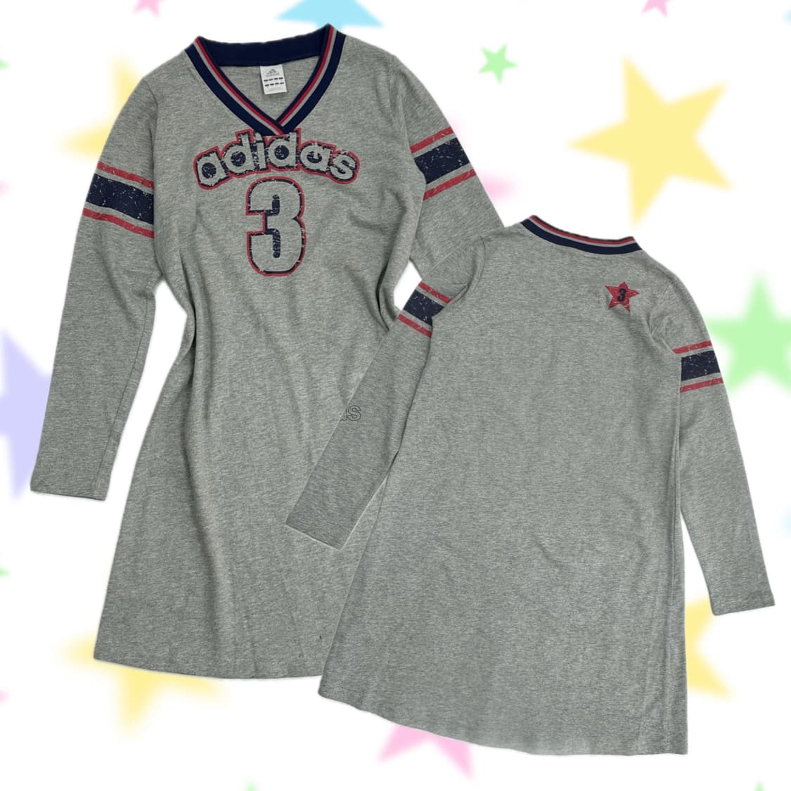 ⭐️재팬 아디다스 블록코어 브이넥 원피스⭐️레어템 레이어드 빈티지 상품이미지1