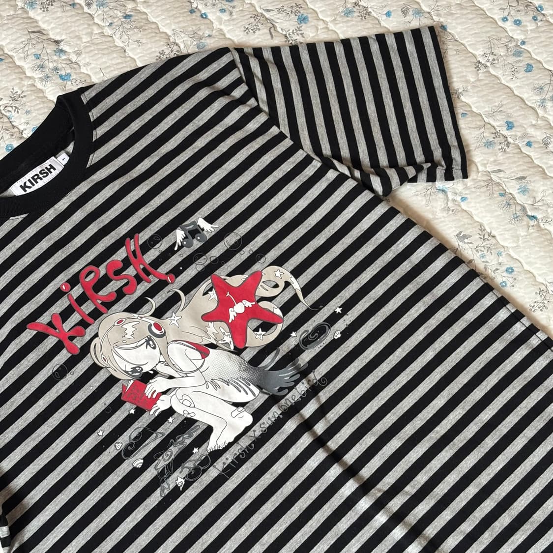 키르시 & 썬원버드 콜라보 스트라이프 루즈핏 티셔츠 (새상품) 상품이미지2