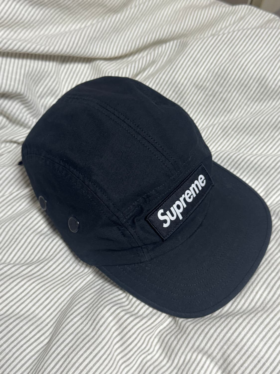 슈프림 밀리터리 캠프캡 블랙 24FW 상품이미지2