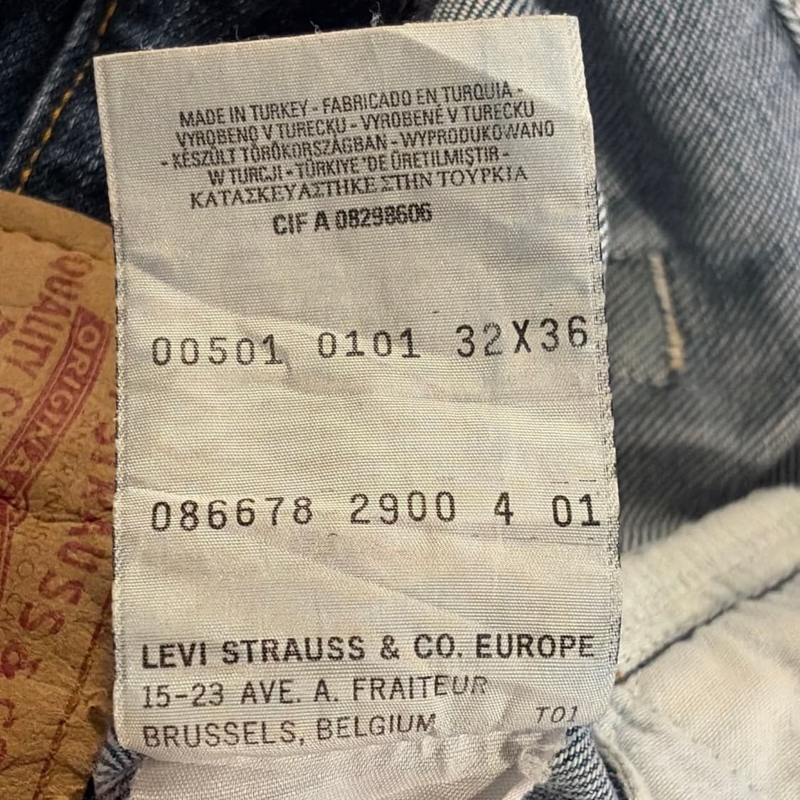 00s 미국 빈티지 리바이스 501 청바지  상품이미지8