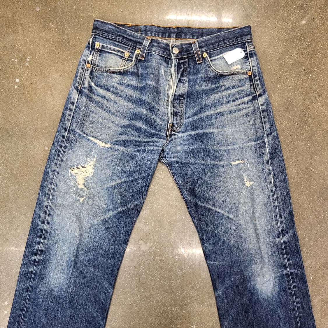 Levi's 리바이스 501 빈티지 데미지 워싱 청바지 상품이미지2