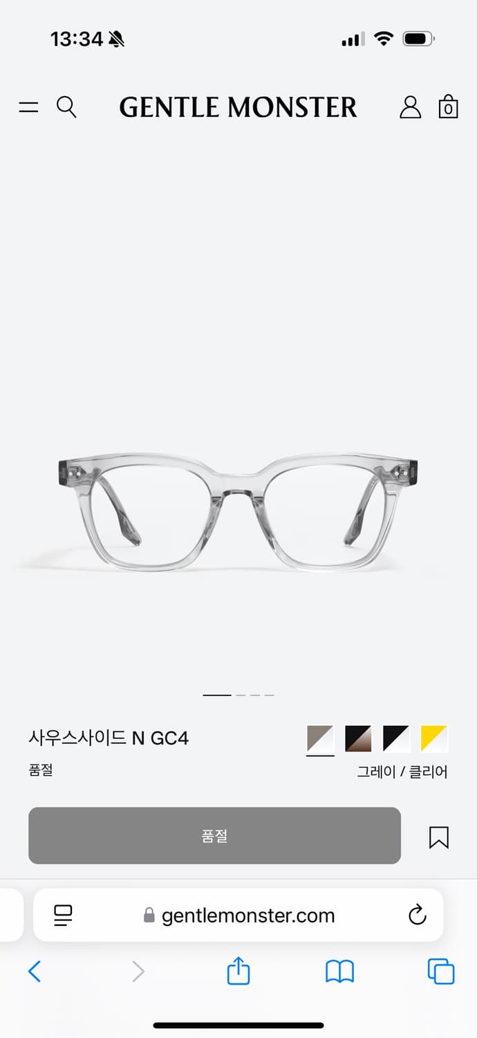 젠틀몬스터 사우스사이드 N GC4 클리어 안경 상품이미지1