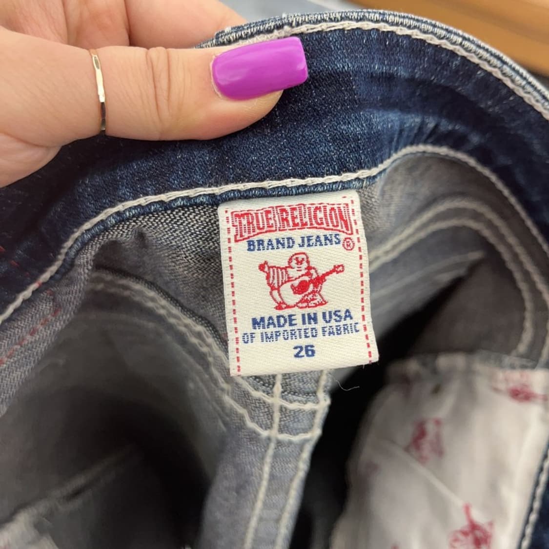 트루릴리젼 디스코빌리빅티 로우라이즈 데님 청바지 28인치 C07348 상품이미지6