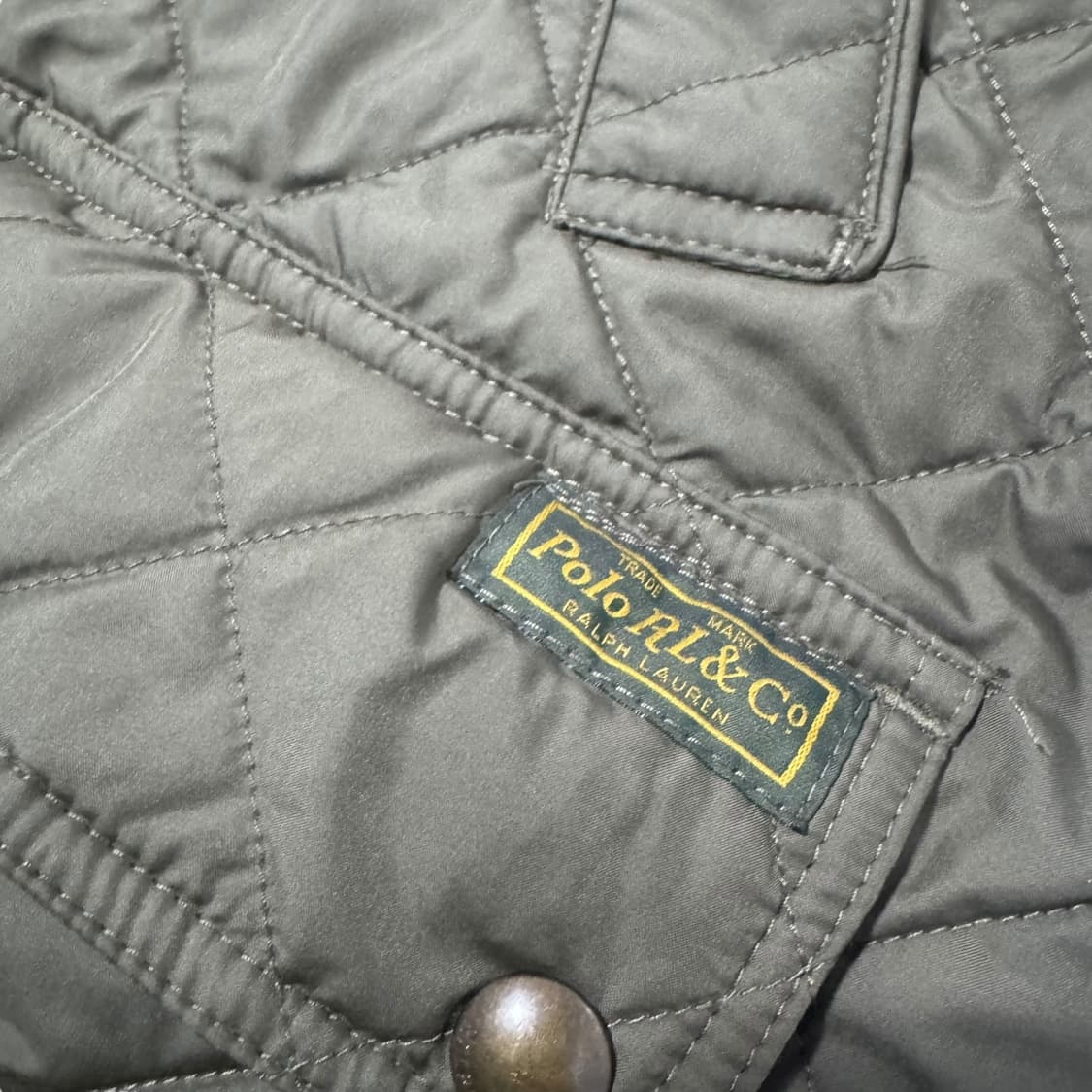 신형 폴로 랄프로렌 올리브 카키 퀼팅조끼 상품이미지5