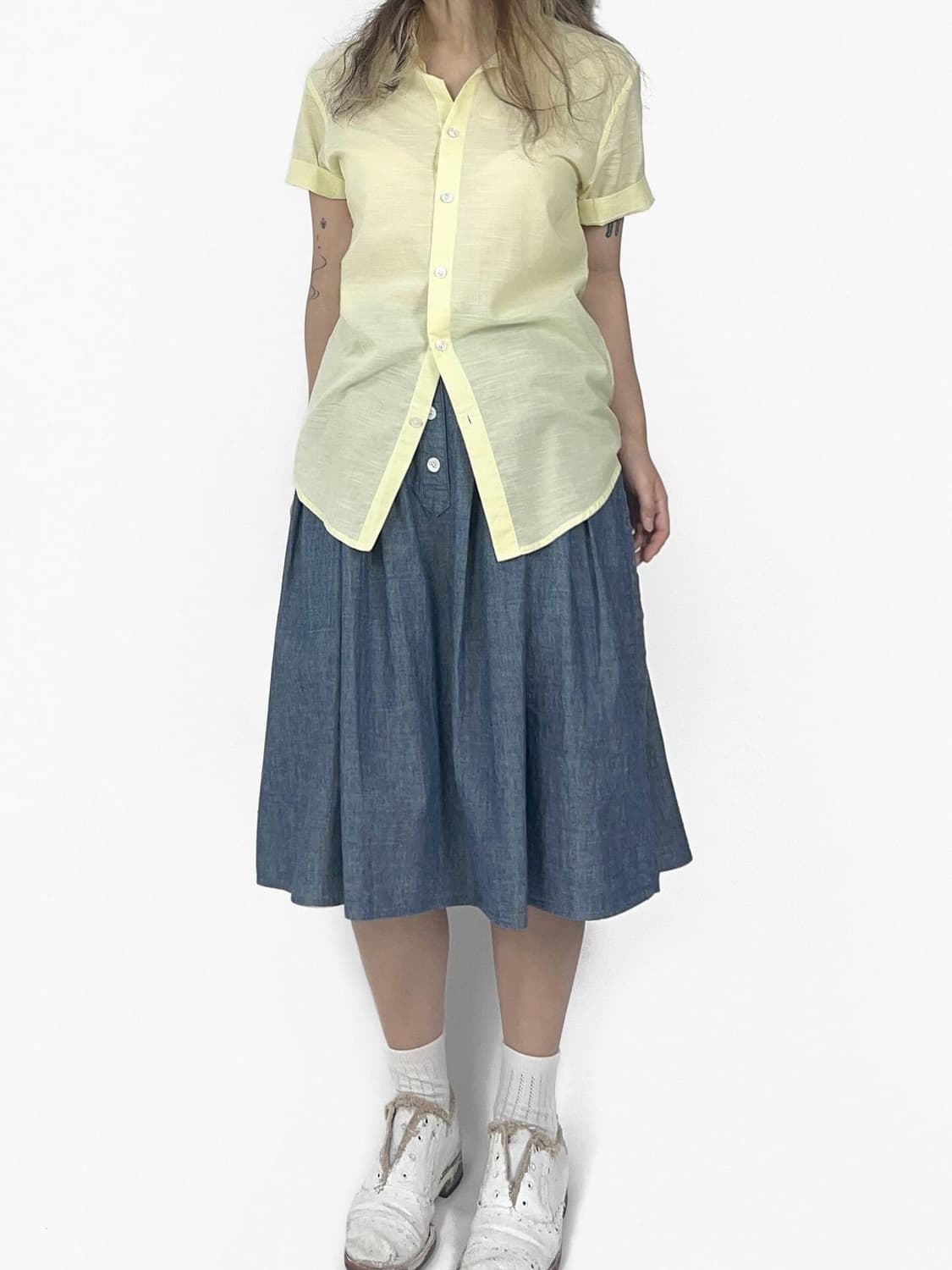Margarethowell indigo skirt 상품이미지6