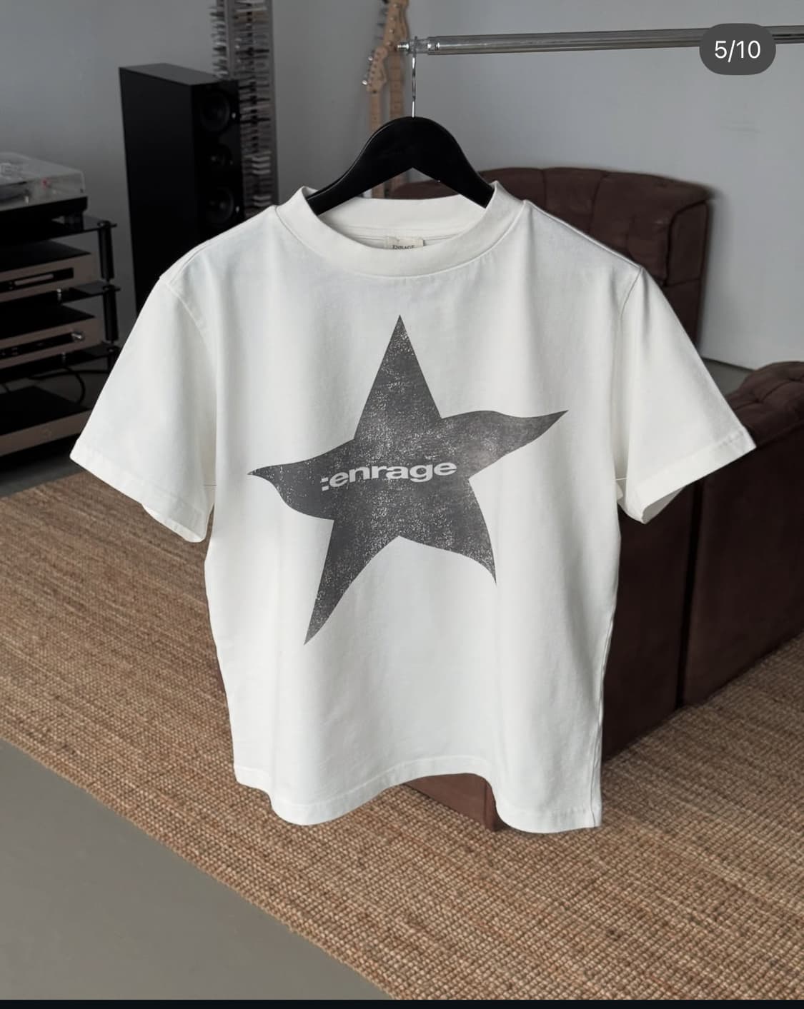ENRAGE STAR 90S TEE - VINTAGE WHITE 상품이미지2