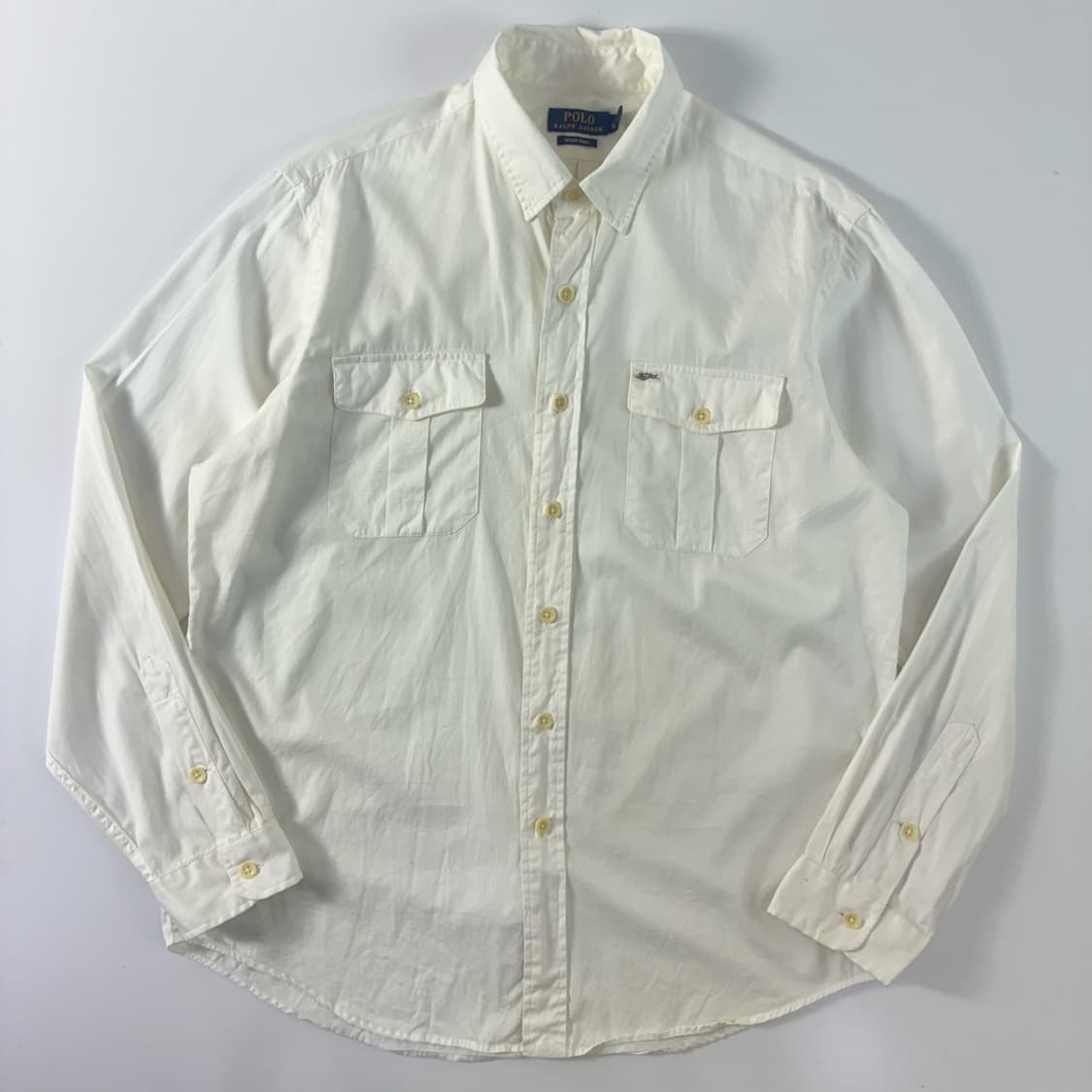 Polo  폴로 랄프로렌 자수 코튼 비치트윌 화이트 셔츠  상품이미지1