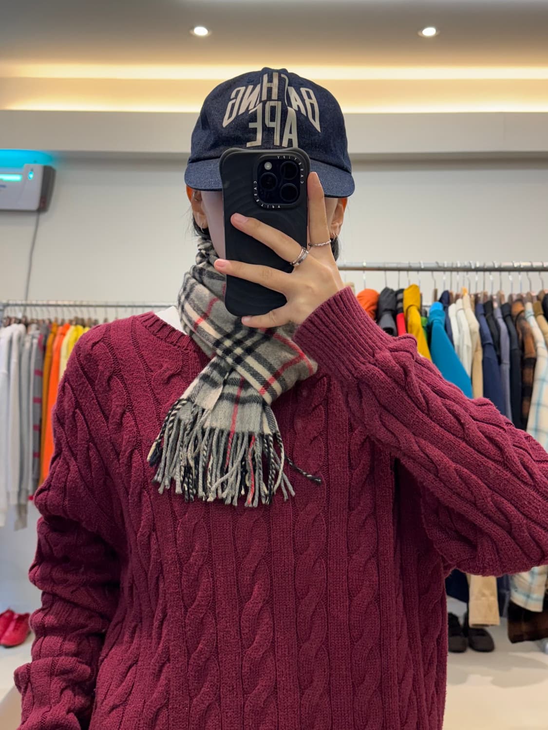 버버리 캐시미어 체크 머플러 상품이미지7