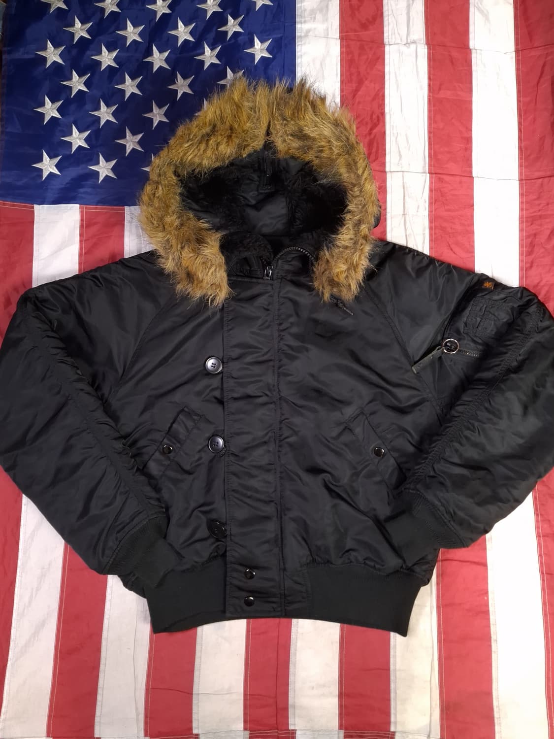 오리지날 민수용 알파사 블랙 N-2B 자켓 상품이미지1