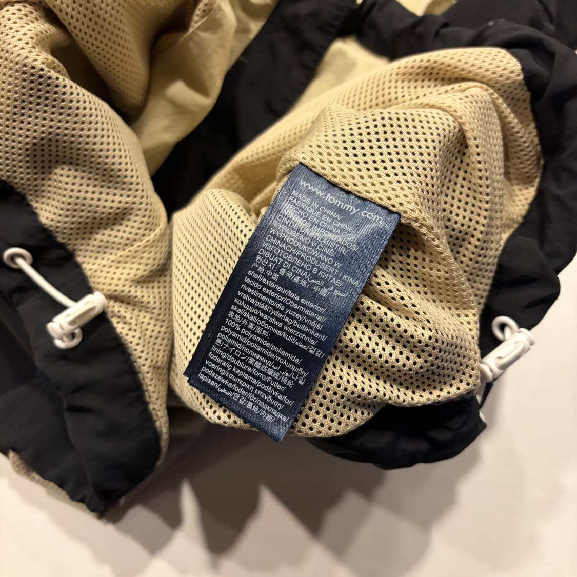 [L] 타미진스 타미힐피거 블랙/베이지 바람막이 후드 자켓 C354 상품이미지9