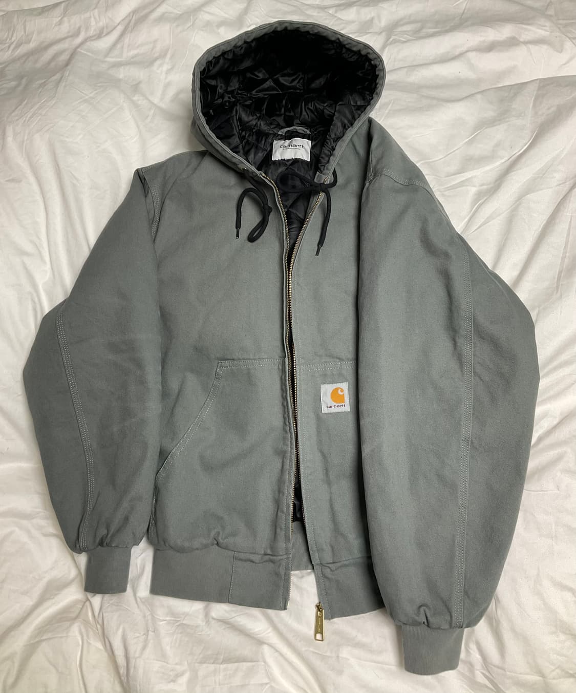 칼하트wip og 액티브 자켓 스모크 그린 상품이미지2