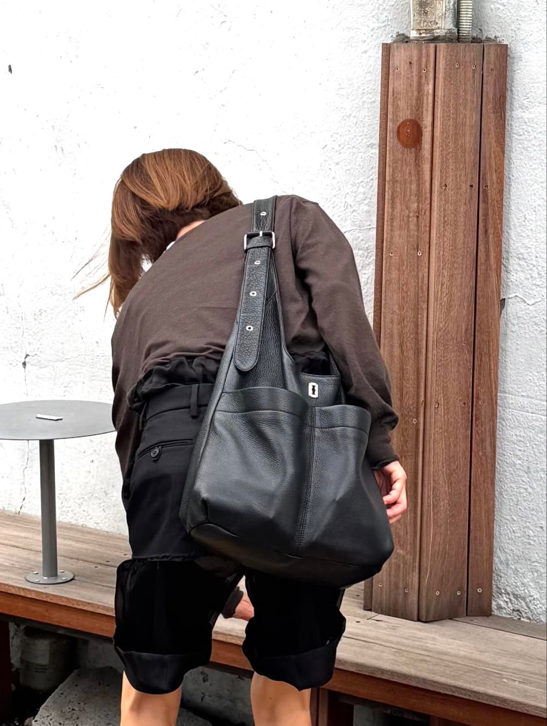 분크 퍼펙 버니 롱 숄더백 라지 블랙 상품이미지5