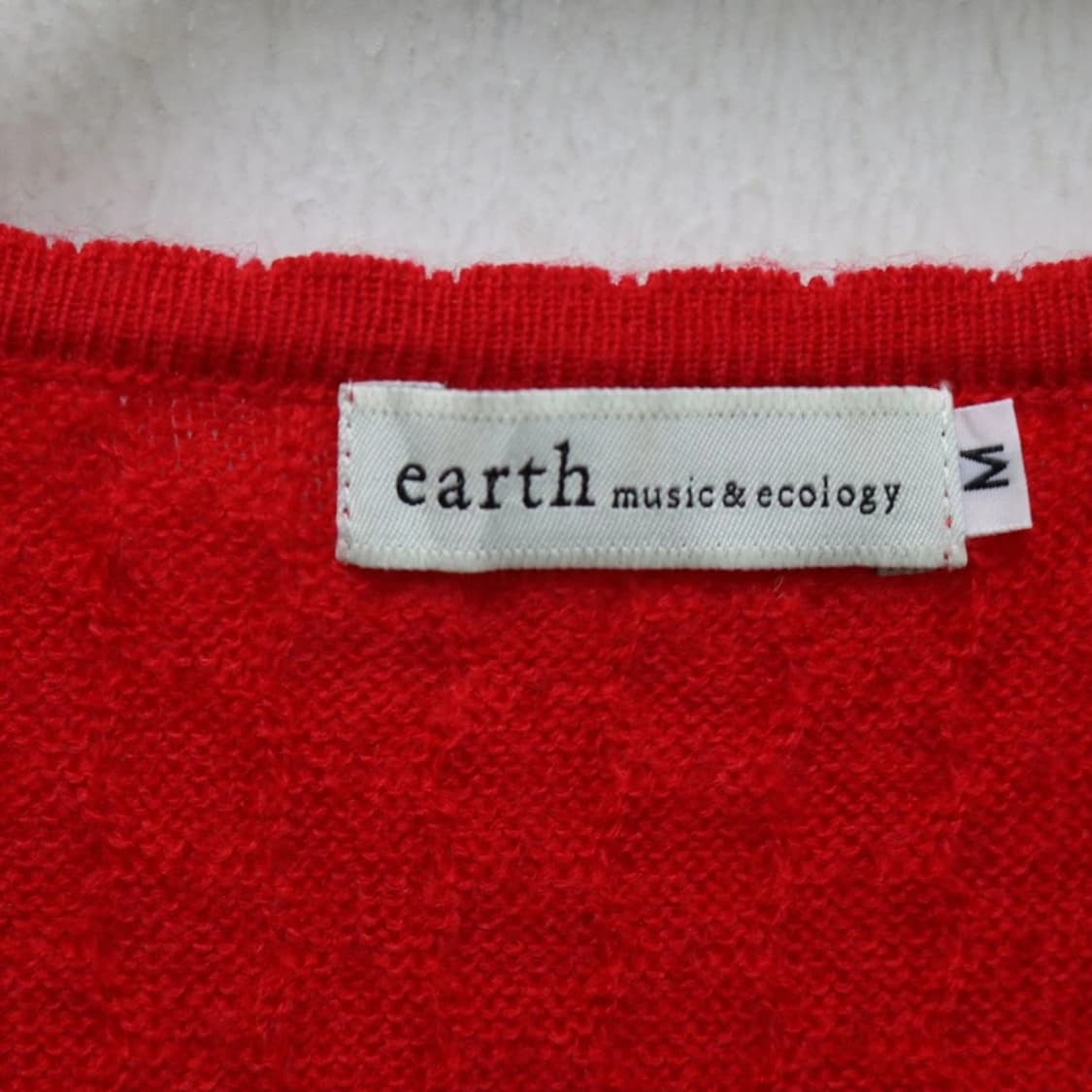 Earth Music& Ecology  블랙 리본 레드가디건  상품이미지5