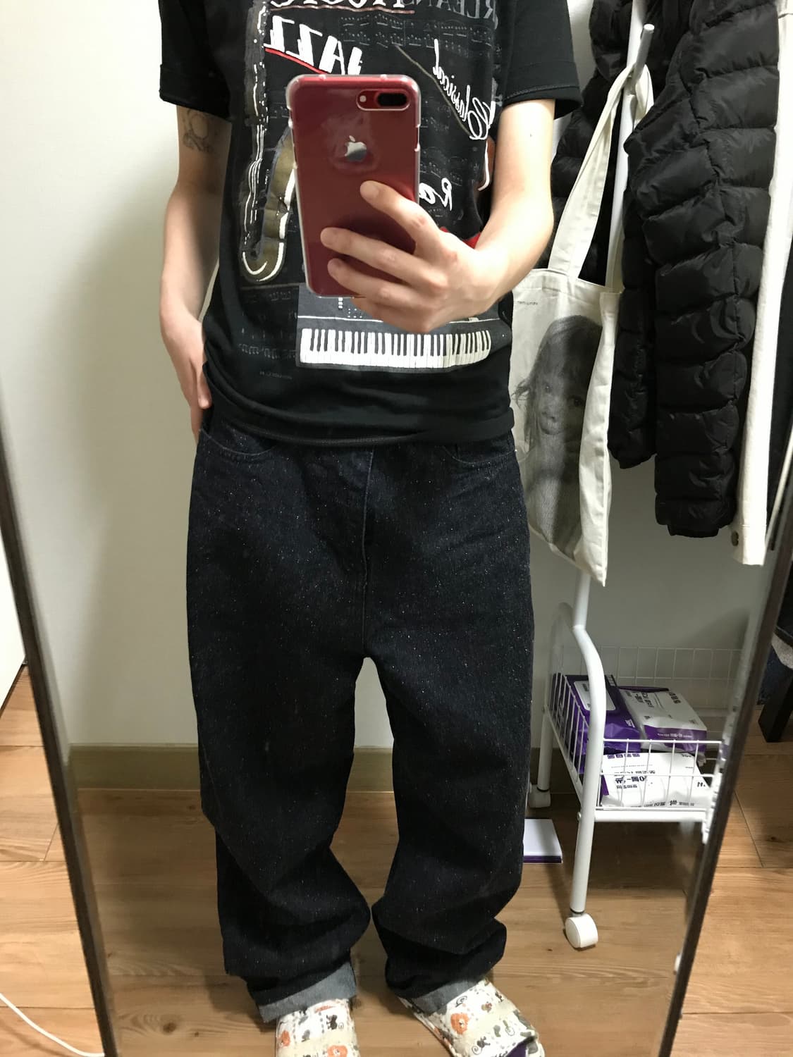 밥풀디테일 데님 상품이미지1