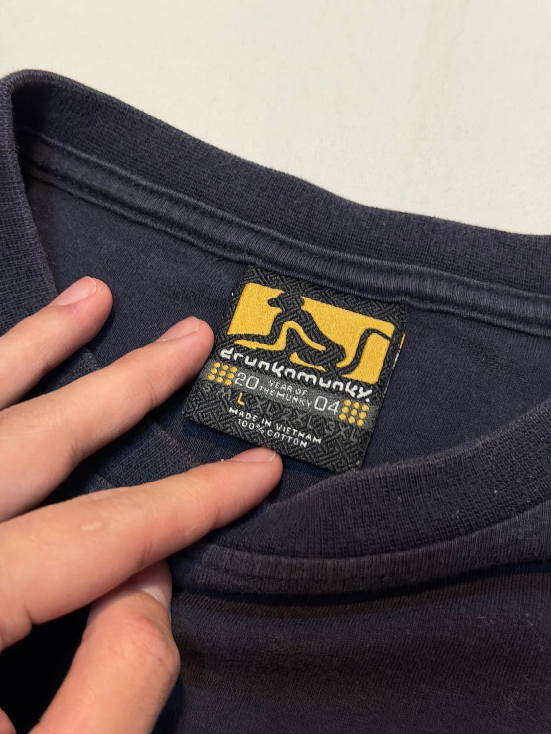 00s Drunknmunky 힙합 빈티지 반팔 티셔츠 블랙 상품이미지6