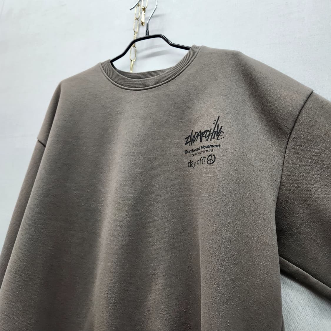 세컨드아카이브 스트릿무드 백로고 오버핏 맨투맨 2XL 상품이미지4