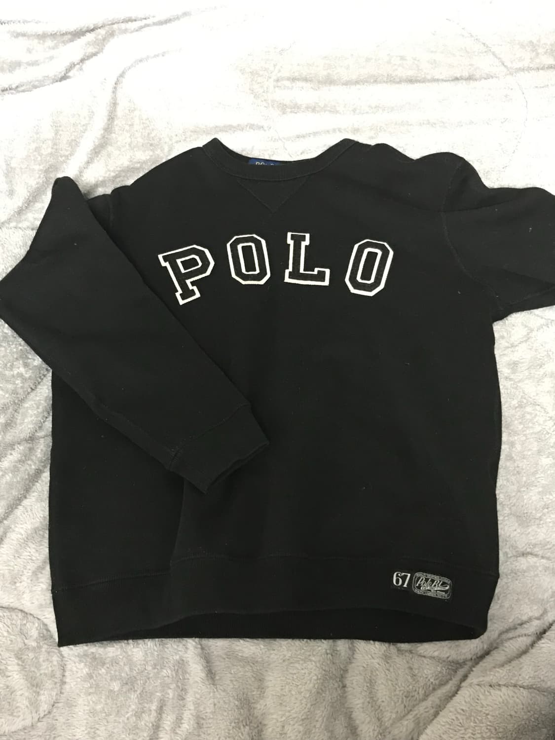 폴로 맨투맨 블랙 M 상품이미지2