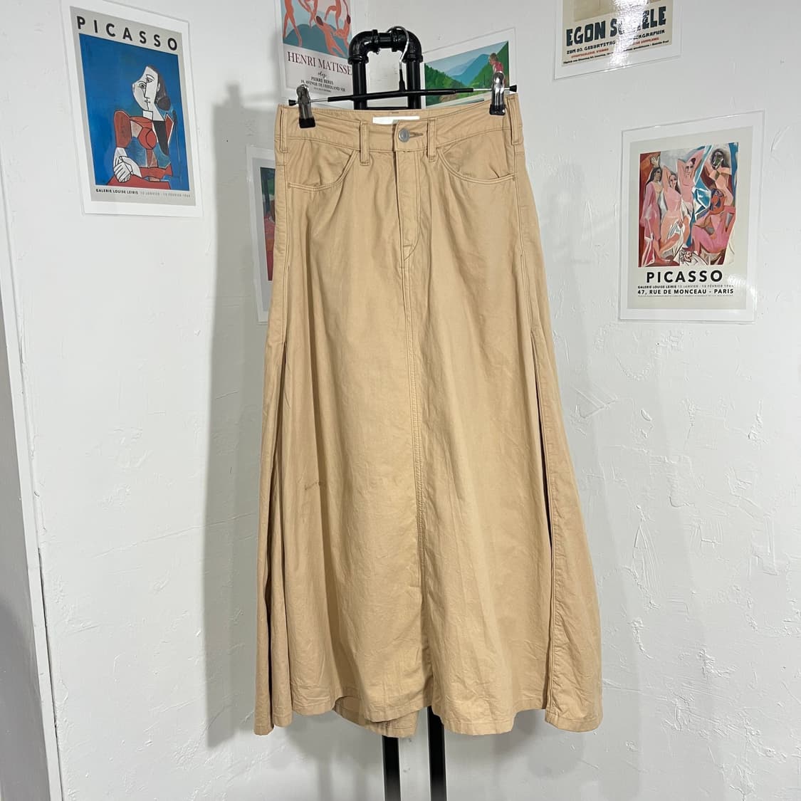 A라인 코튼 롱 스커트 상품이미지2