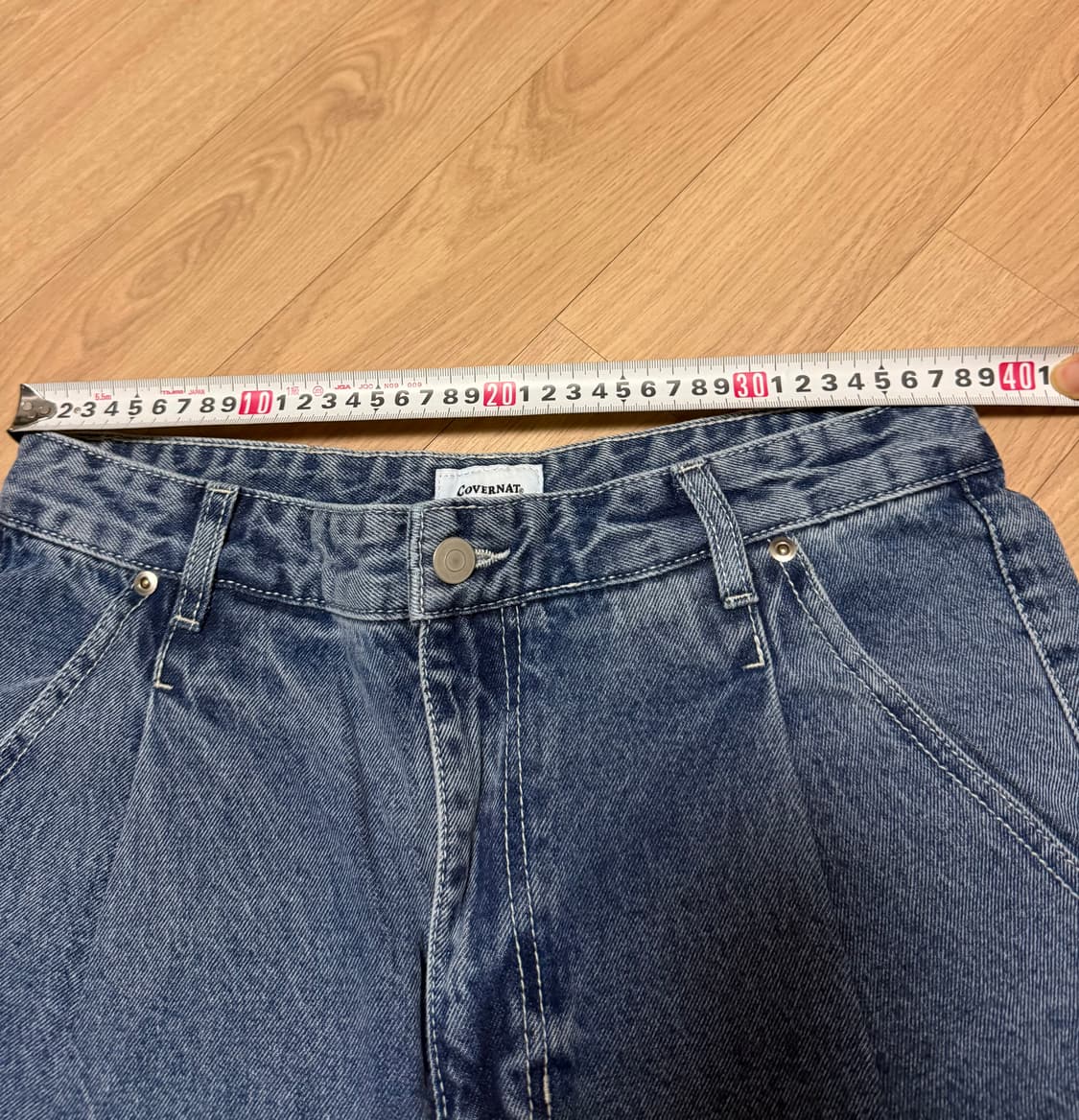 커버낫 와이드핏 데님팬츠 M 상품이미지4