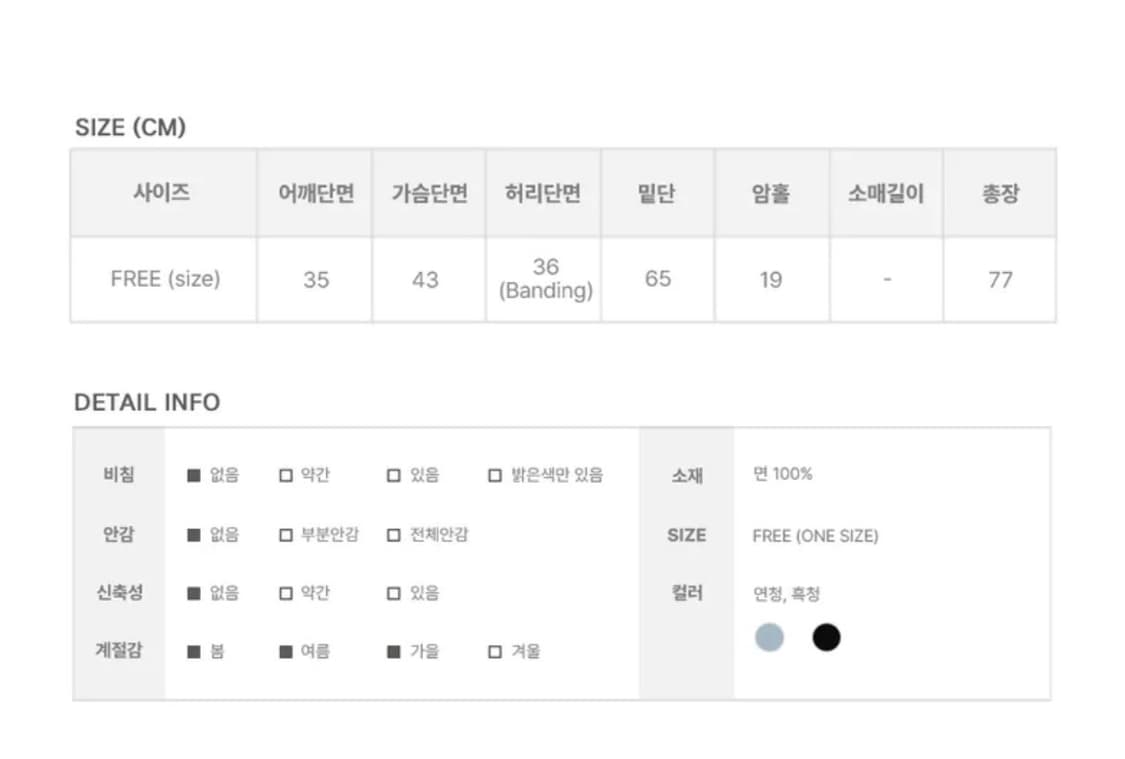 애니원모어 코티 빈티지 데님 원피스 상품이미지2
