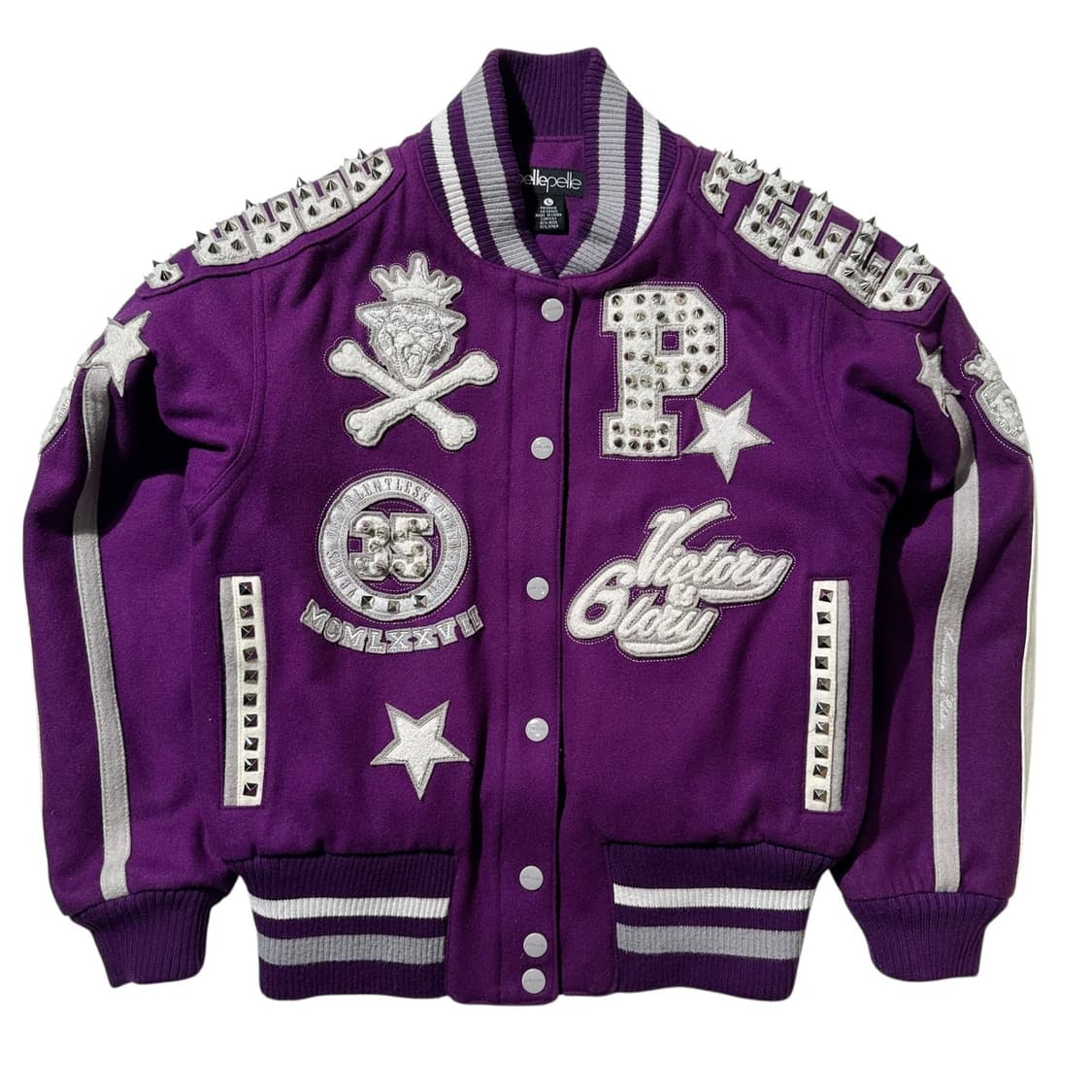 펠레펠레 스터드 울 바시티 자켓 상품이미지1