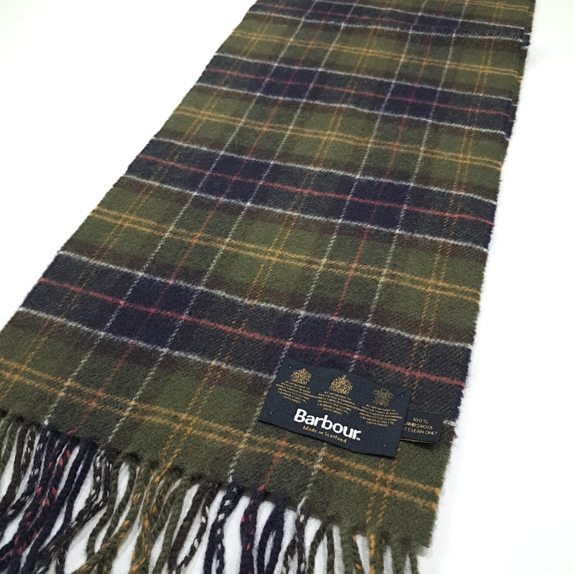MX468 바버 스코틀랜드판 램스울 3로얄워런트 올리브 머플러 목도리 상품이미지3