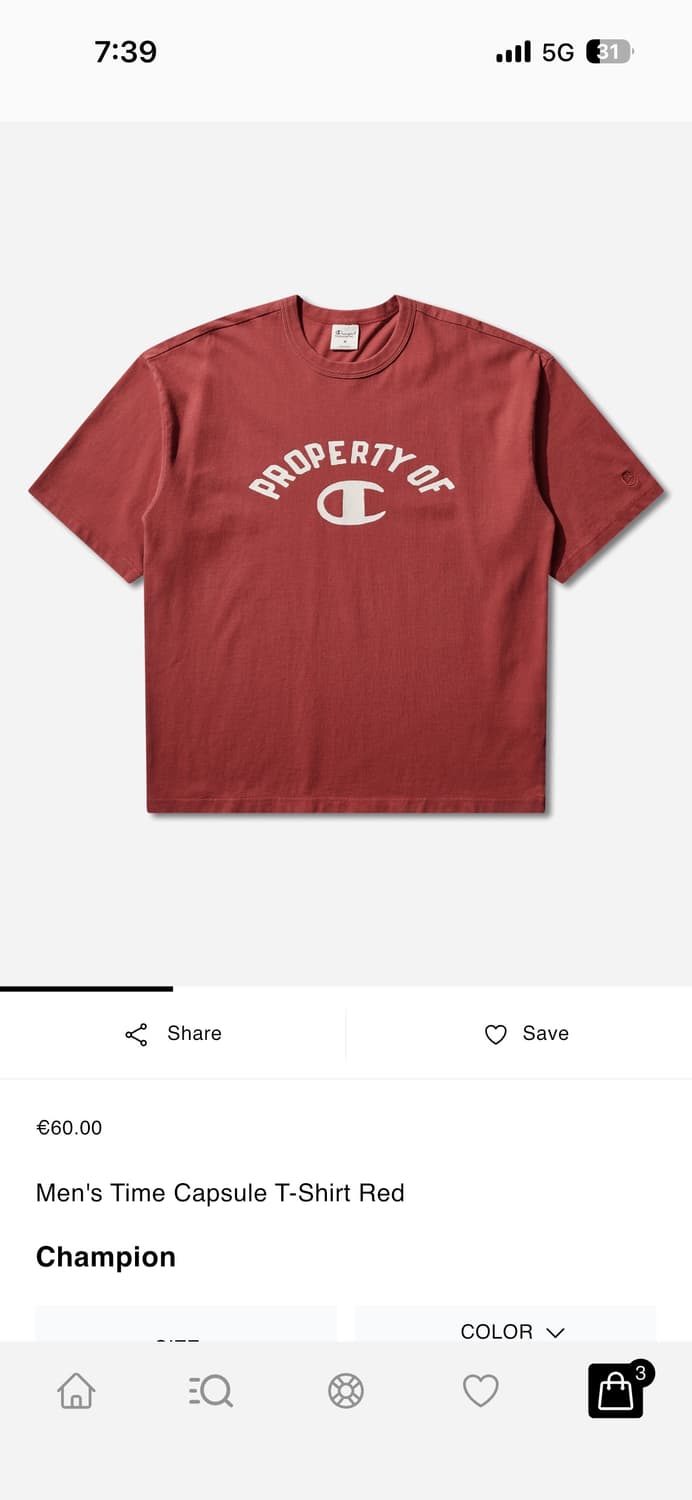 챔피온 타임캡슐 티셔츠 상품이미지2