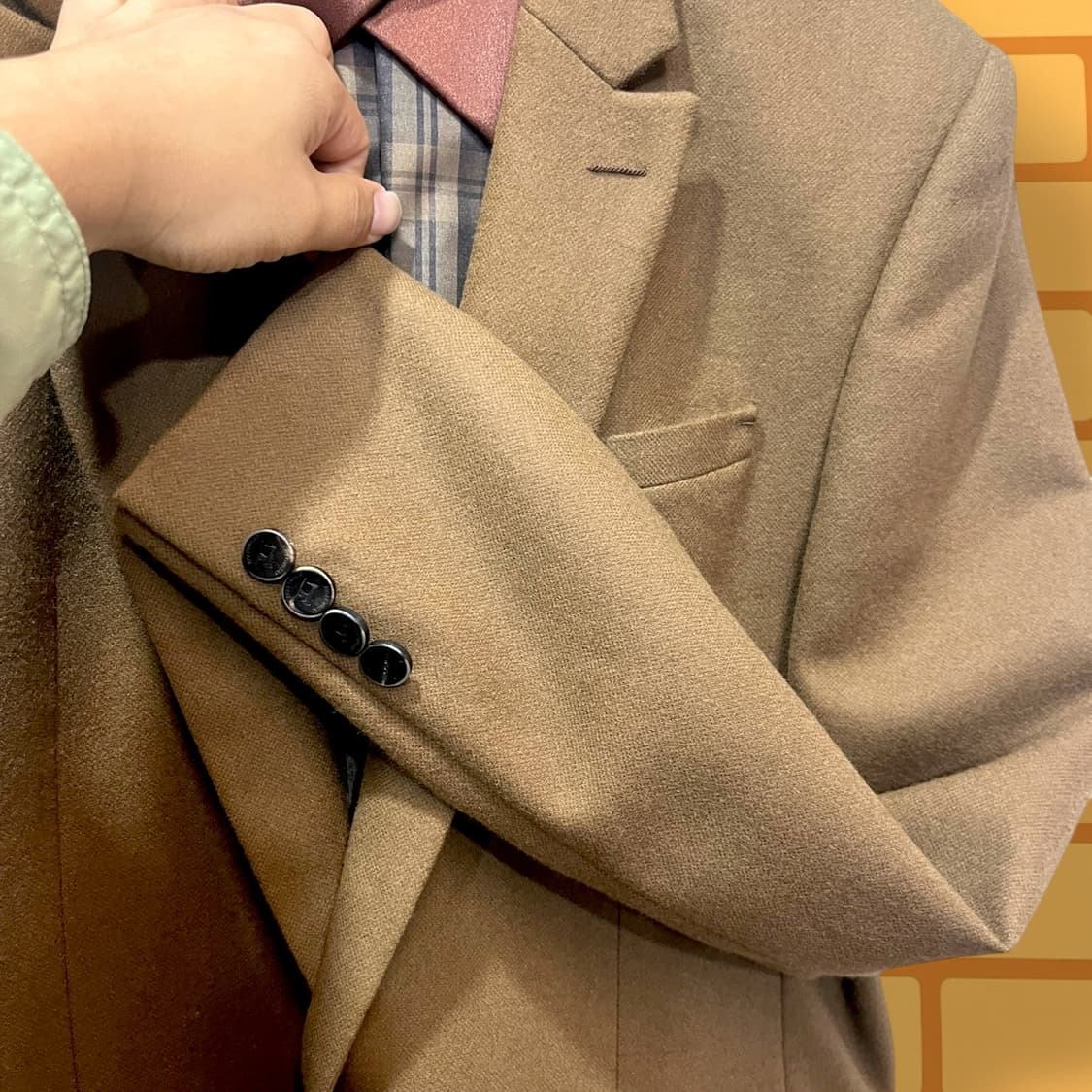 지오 송지오 브라운 블레이저 자켓 (M) 상품이미지8