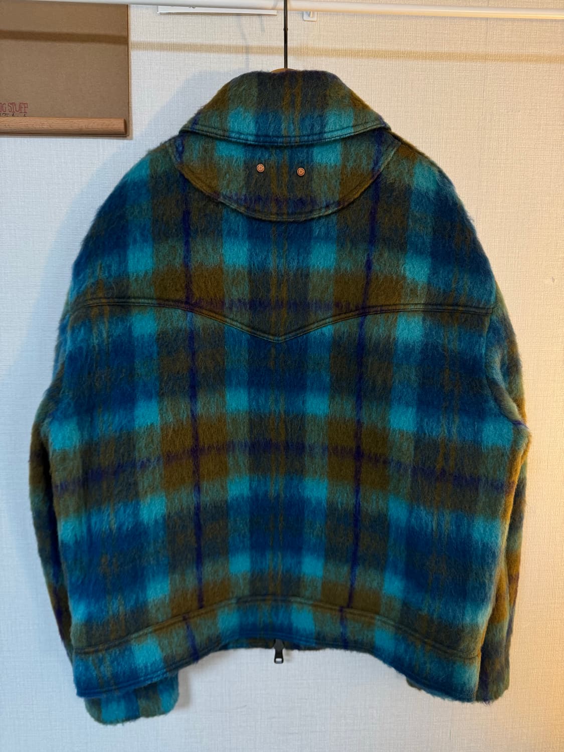 [L]앤더슨벨 해리체크 샤기 울 자켓 상품이미지3