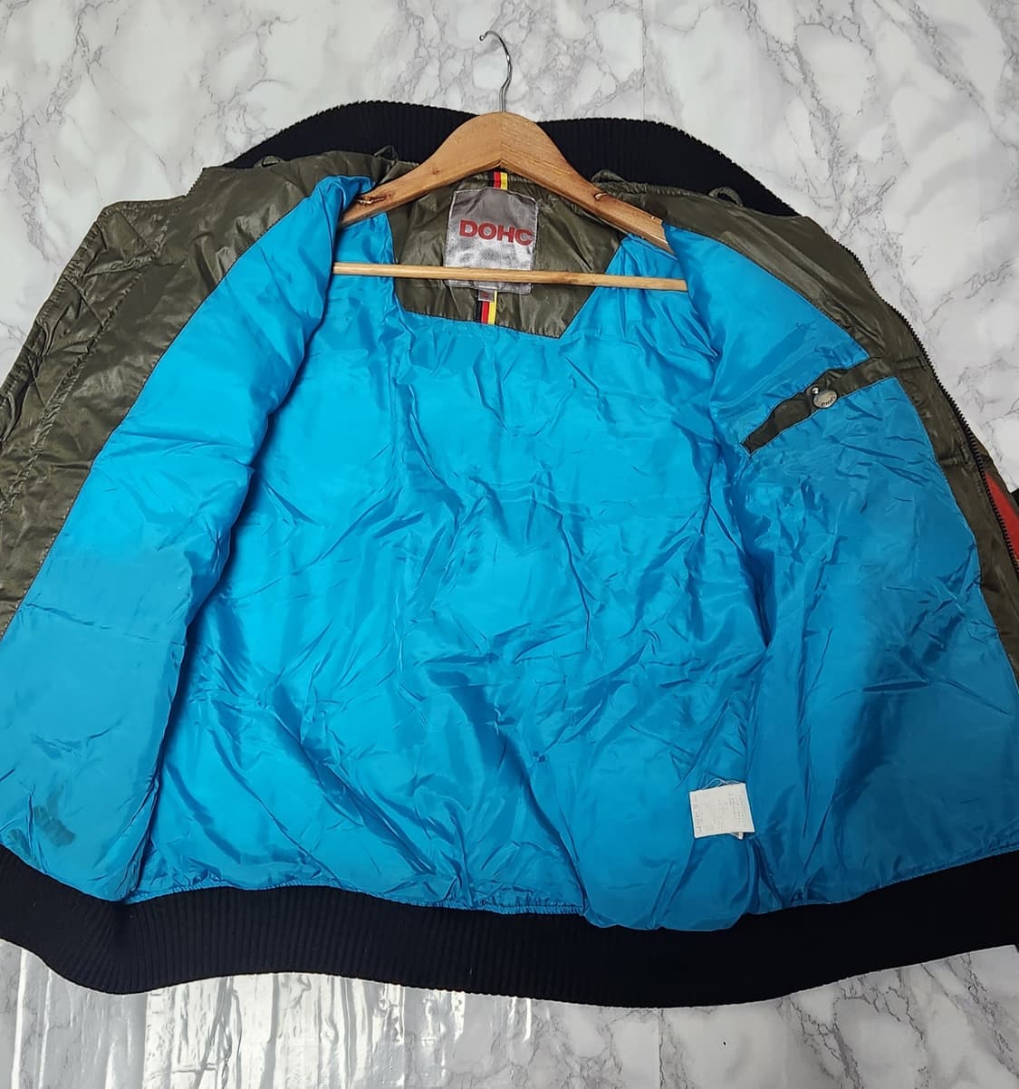 대장 빈티지 dohc 패치 디테일 카키 패딩 MA-1 상품이미지6