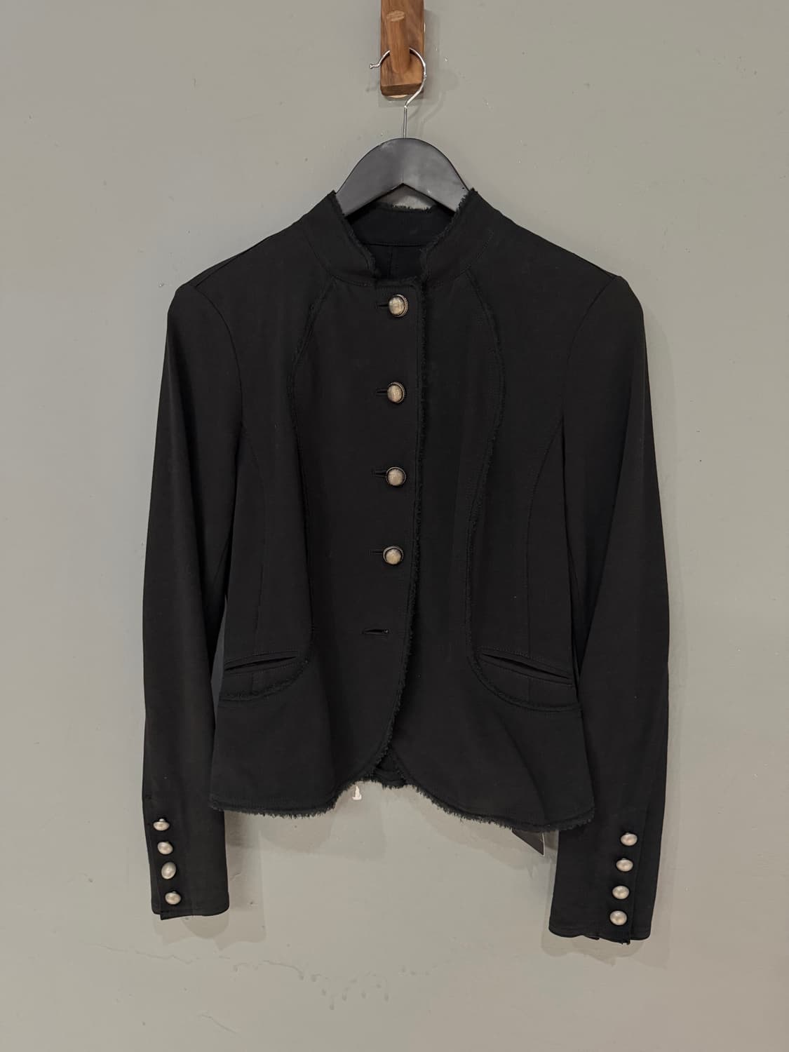 button-up detail non collar jacket 상품이미지5