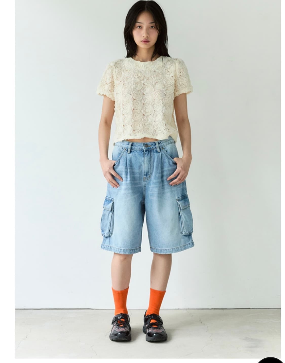 Sienne 시엔느 Cargo Denim Shorts (Blue) 상품이미지2