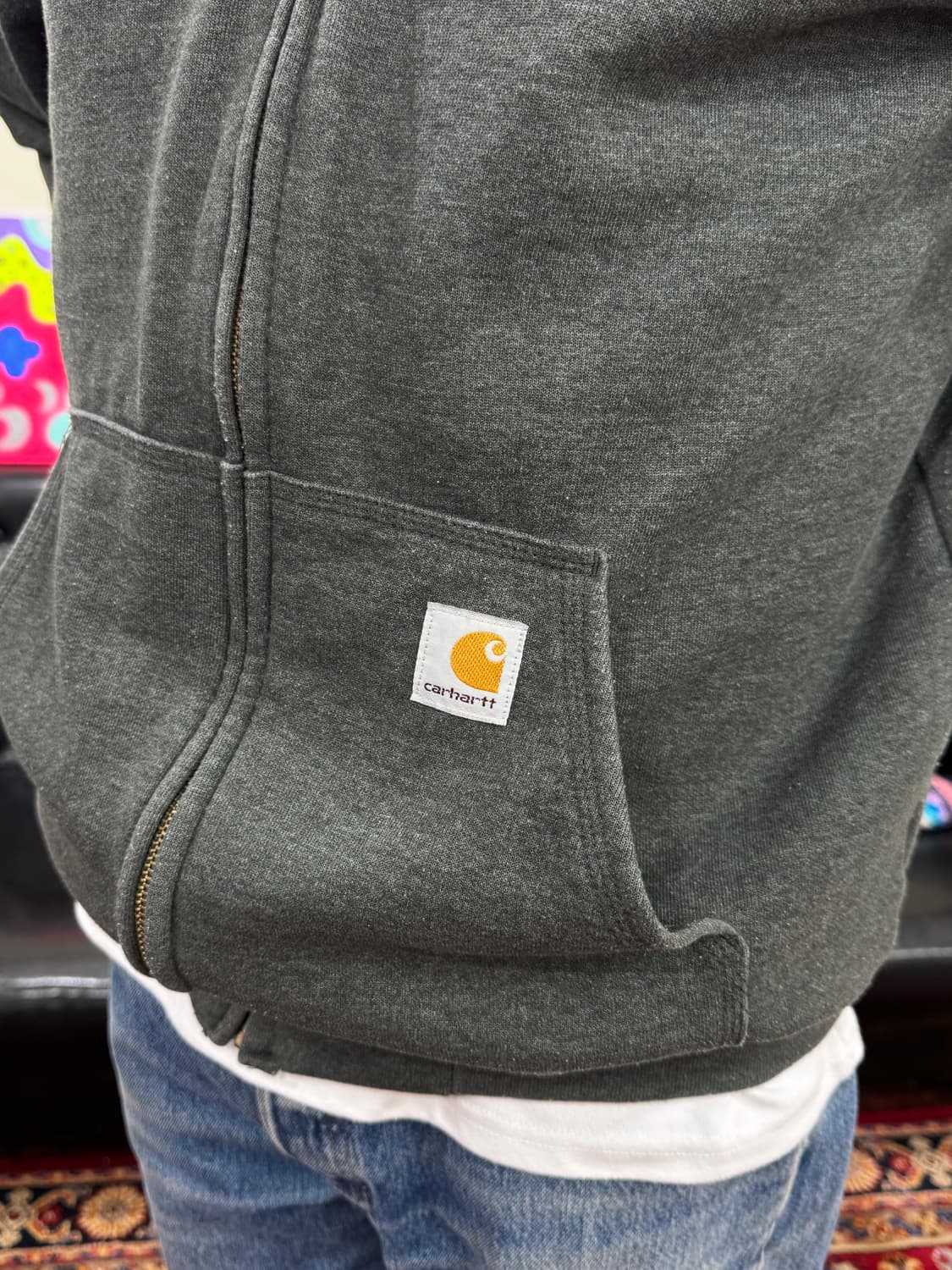 칼하트 k122 미드웨이트 루즈핏 후드집업 M 상품이미지2