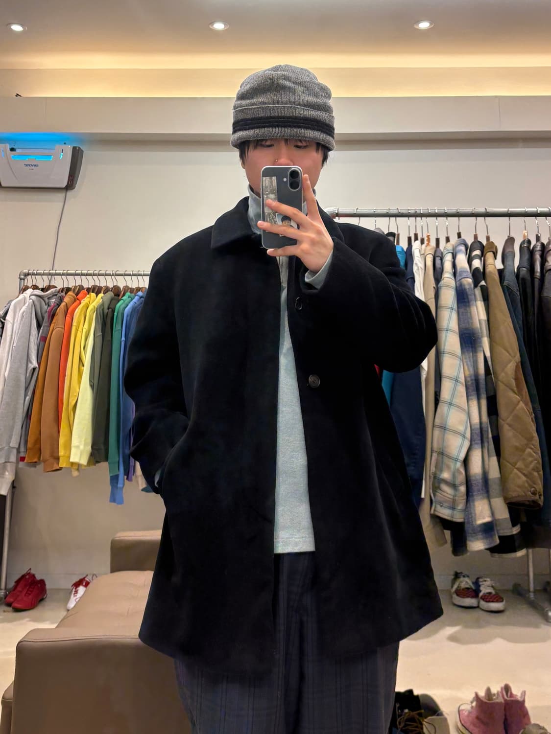 입생로랑 울/캐시미어 싱글 코트 상품이미지8