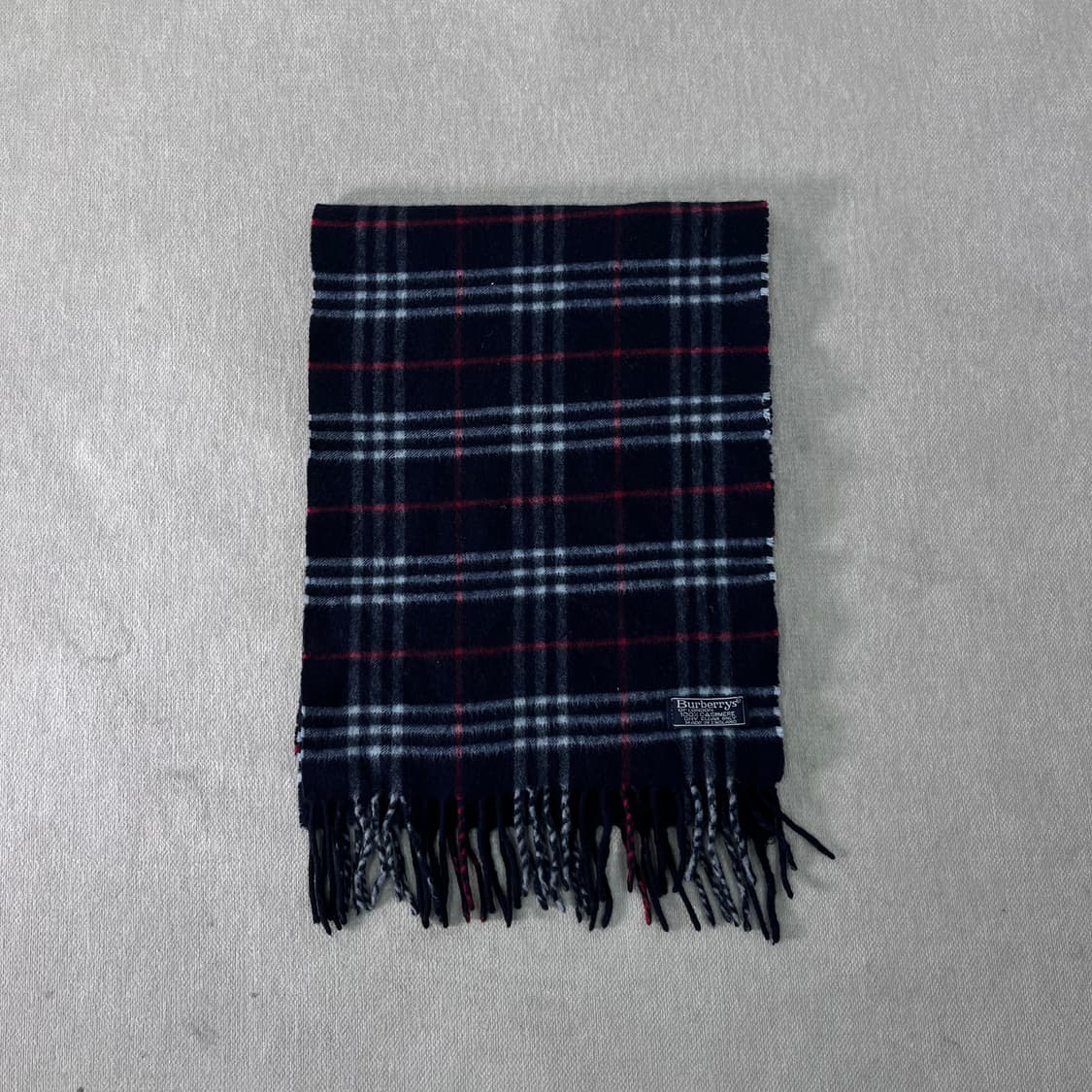 버버리 노바체크 캐시미어 네이비 머플러 상품이미지2