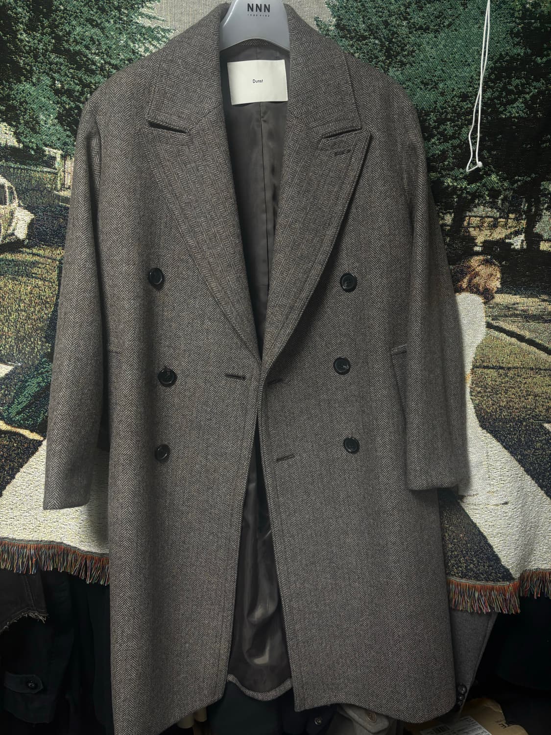 던스트 오버사이즈드 헤링본 더블코트 s사이즈 상품이미지2