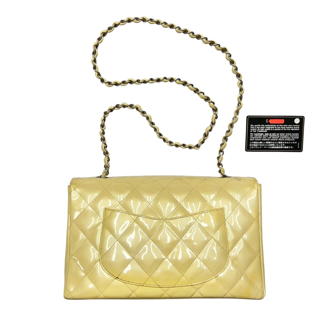 샤넬 클래식 플랩백 페이턴트 옐로우 상품이미지2