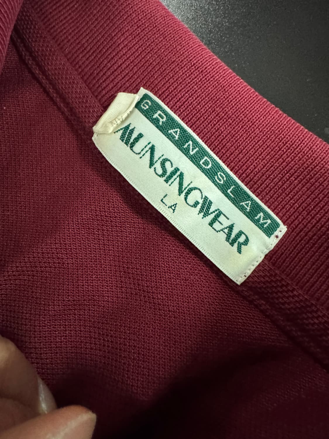 먼싱웨어 골프 긴팔 카라티 L~XL 버건디 상품이미지3