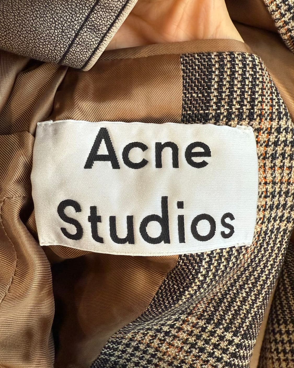 아크네 스튜디오 브라운 체크 더블 브레스티드 블레이저 자켓  상품이미지8