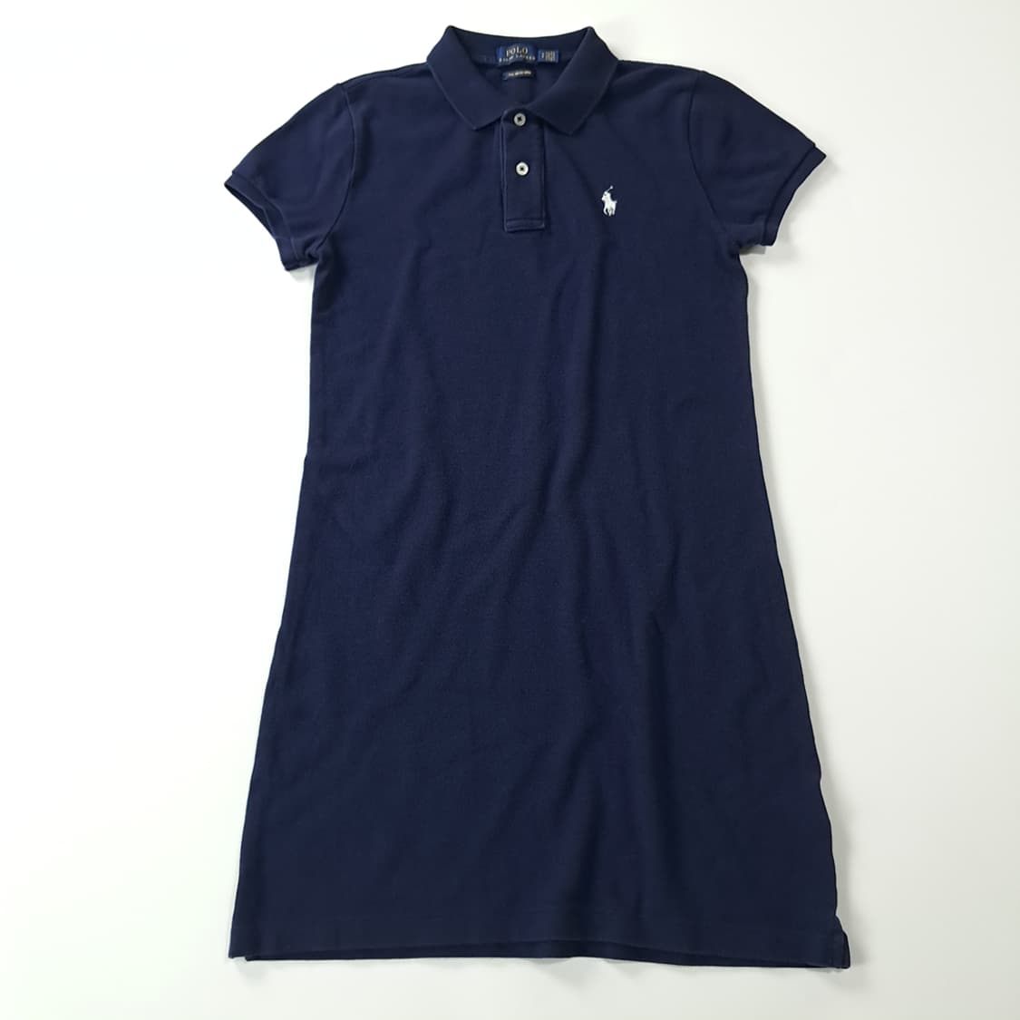 CK174 S 폴로 화이트포니 다크네이비 메쉬 미니 원피스 상품이미지1