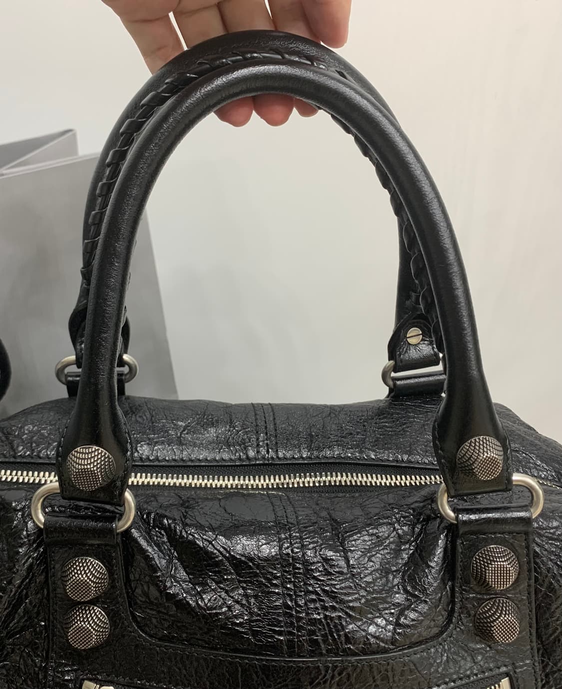 발렌시아가 르카골 미디엄 토트백 숄더백 블랙 레더 가방 미디움 상품이미지5