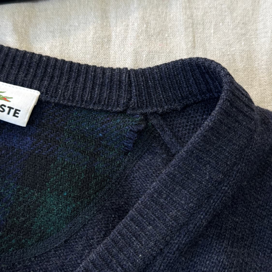  라코스테 빈티지 암패치 가디건 4(100) 상품이미지8