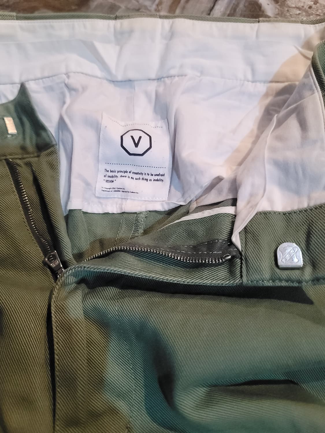 비즈빔 올리브 그린 색상 면바지 상품이미지4