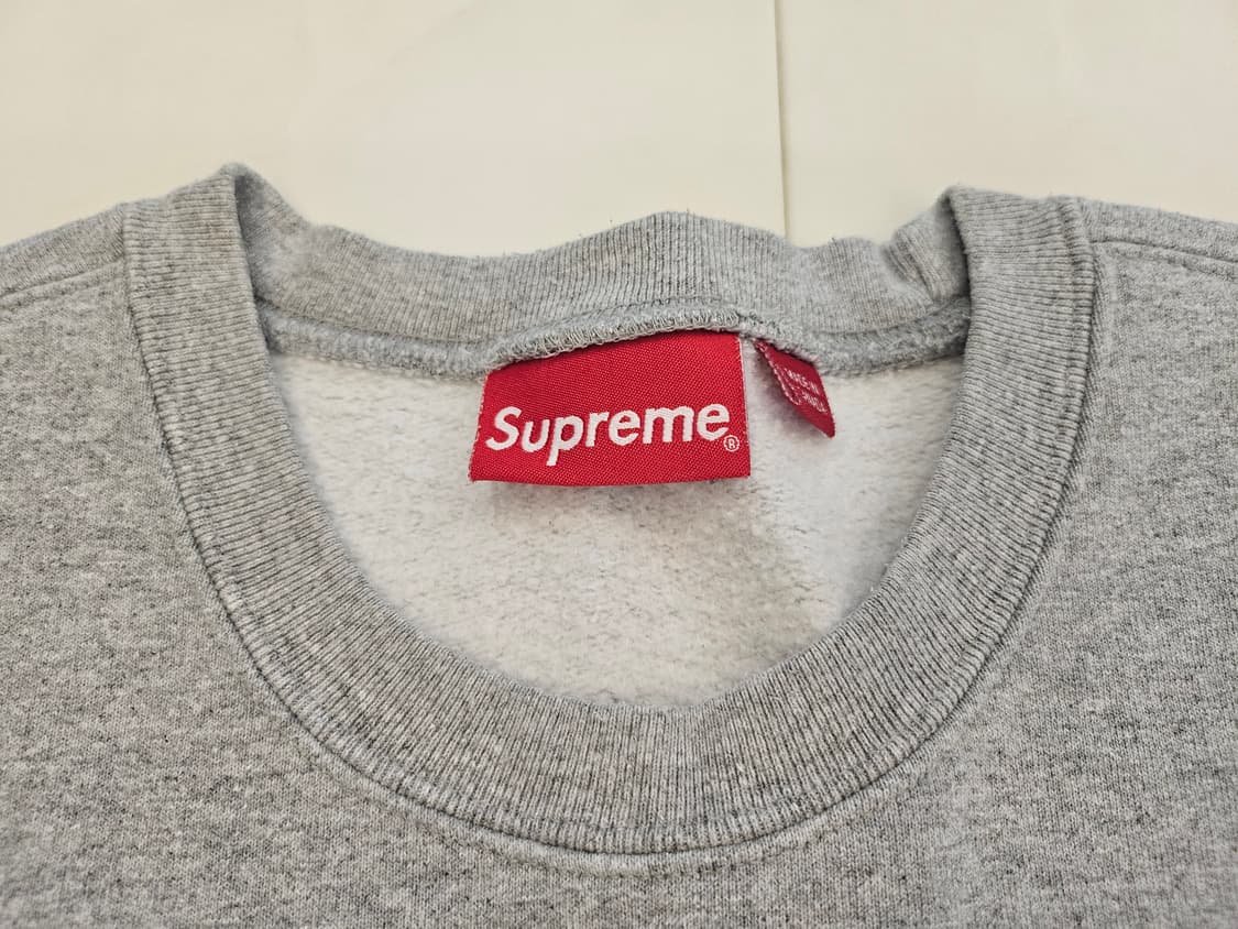 슈프림 박스로고 크루넥 XL 헤더그레이 상품이미지3