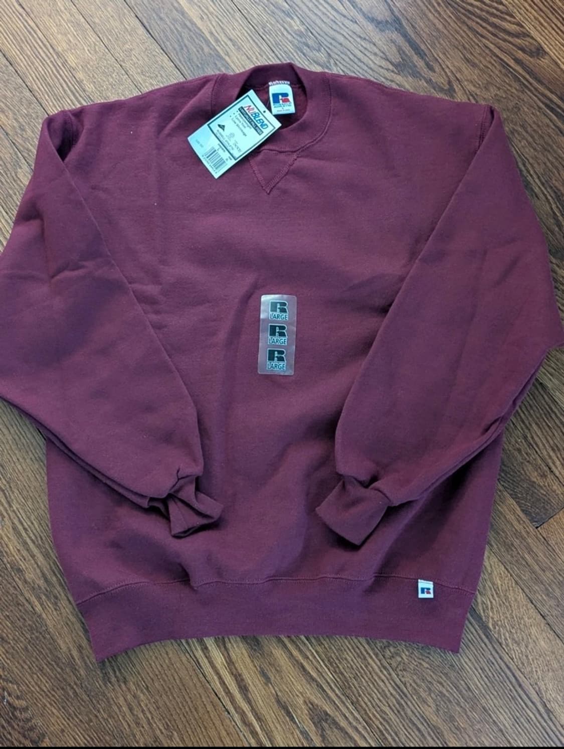 러셀애슬래틱 버건디 맨투맨 데드스탁 상품이미지1